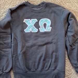 Chi omega stitched sweatshirt